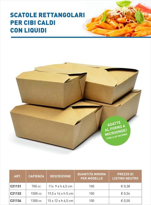 Scatole per prodotti alimentari da asporto - Nuovo catalogo 2021 HOME DELIVERY