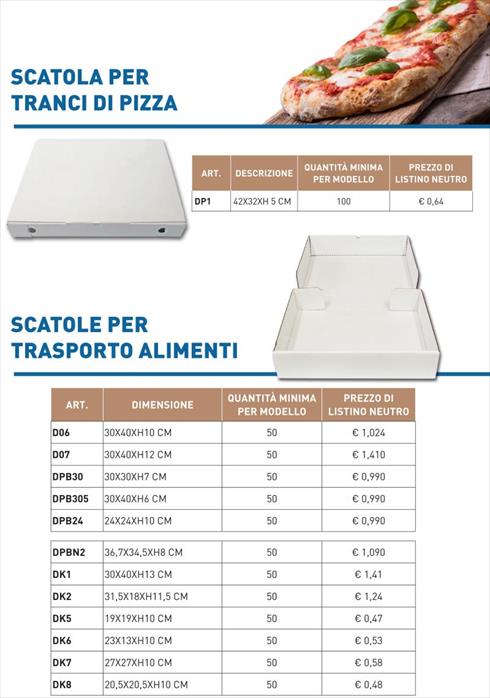 Scatole per prodotti alimentari da asporto - Nuovo catalogo 2021 HOME DELIVERY