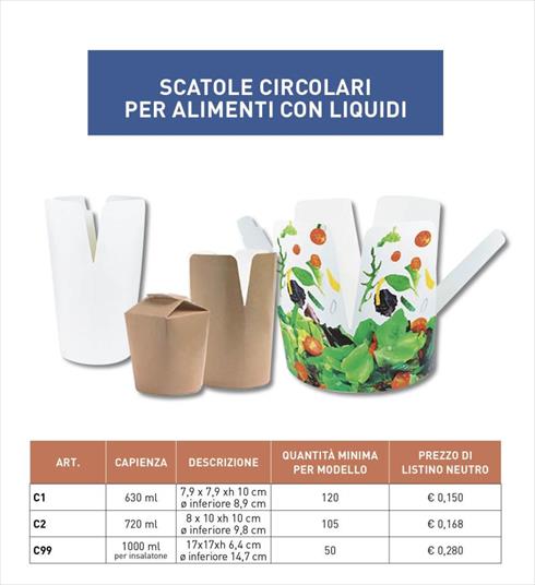 HOME DELIVERY - Scatole per il confezionamento di pasti e prodotti alimentari da asporto