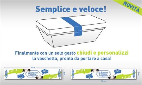 Chiudi vaschetta gelato da asporto